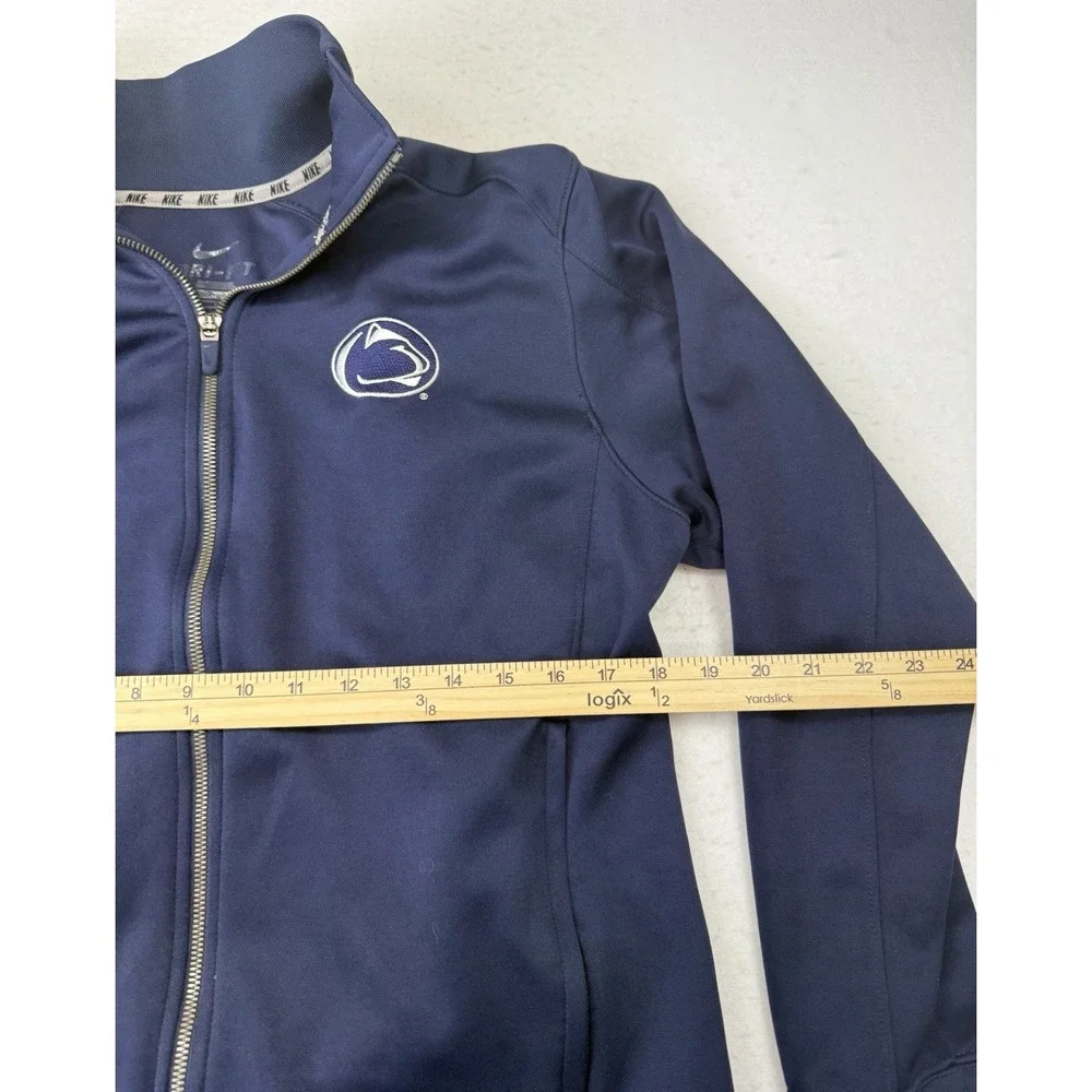 Penn State Nittany Lions Jacket Men Med Blue NCAA Football Nike Dri-FIT Full Zip